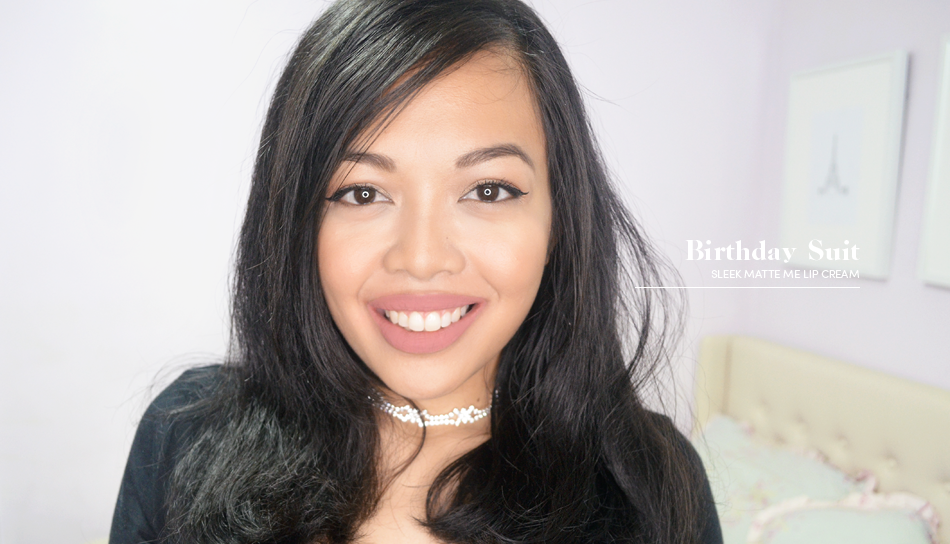 sleek birthday suit matte me lip cream review swatch photo fotd price