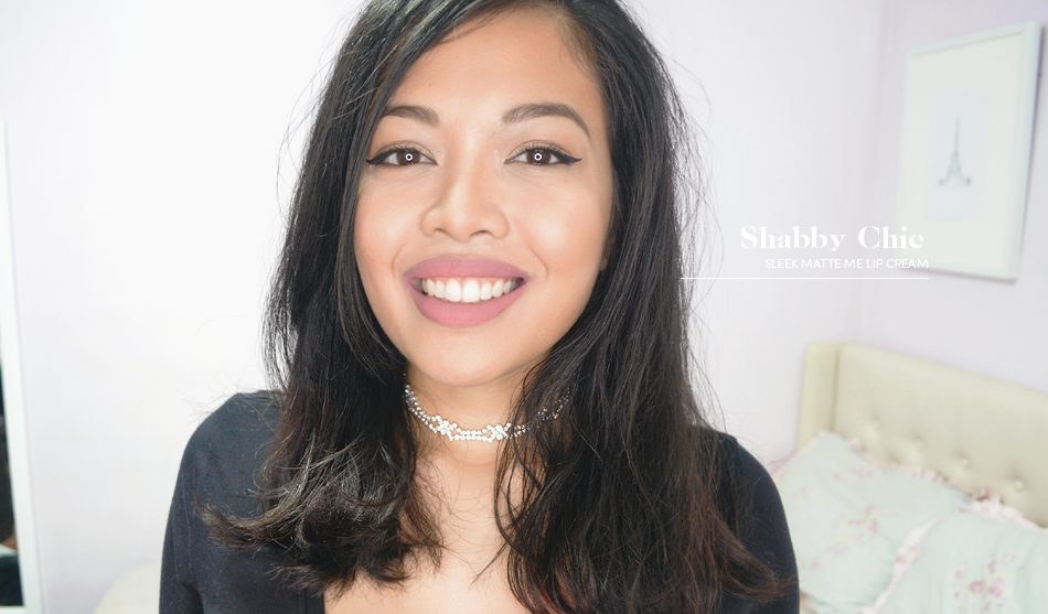 sleek shabby chic matte me lip cream review swatch photo fotd price