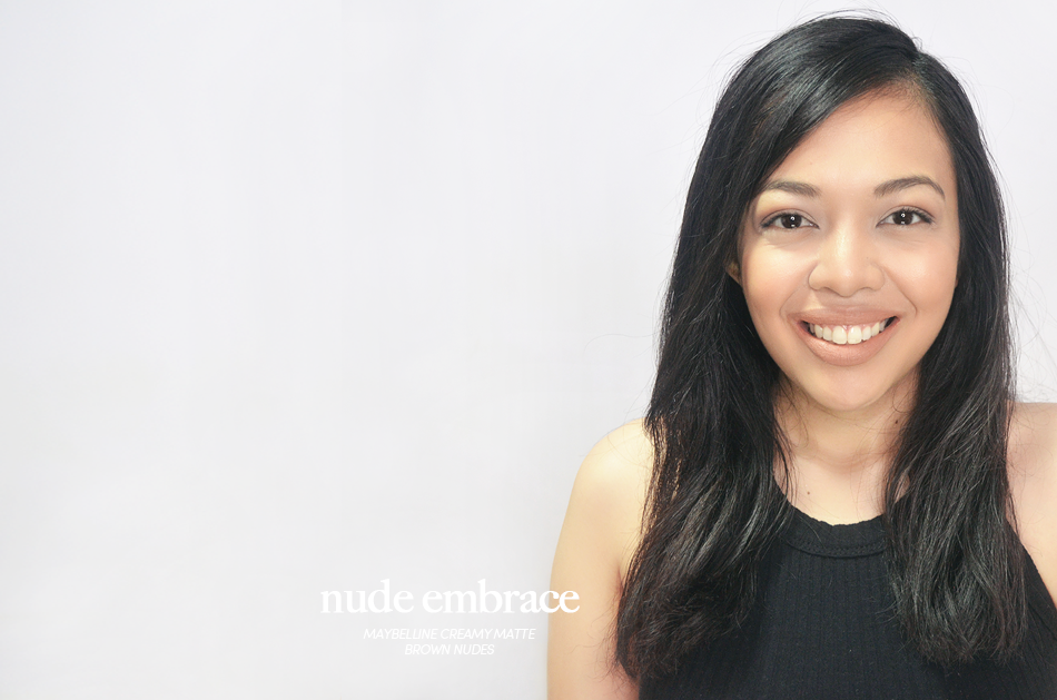 maybelline creamy matte brown nudes review swatches price worn fotd nude embrace