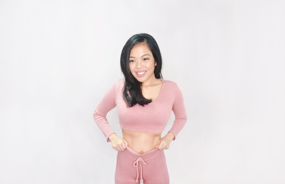 shayne naidas fitness goals fashion nova wanderlust hoodie set rose pink mauve