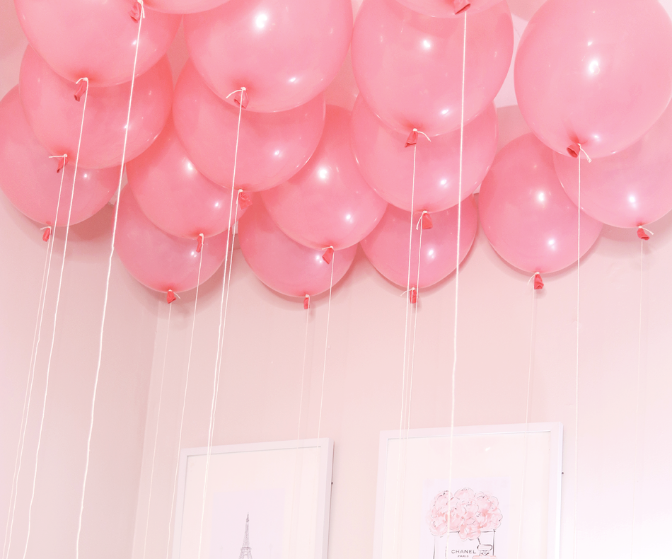 pink balloons